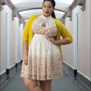 Modcloth Windy City Dress in confetti print XL